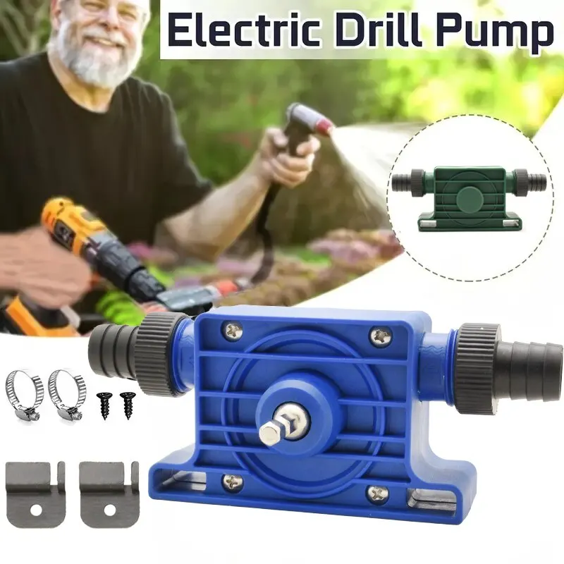 Portable Electric Drill Pump Diesel Oil Fluid Water Pump Mini Hand Self-priming Liquid Transfer Pumps Home Garden Outdoors