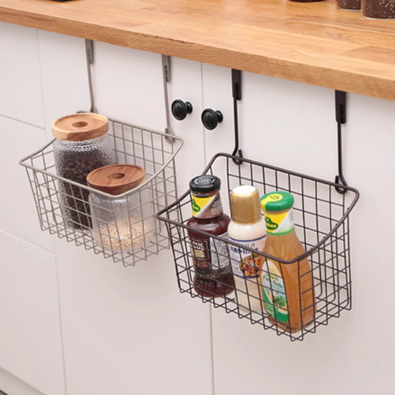 

Hanging Kitchen Organizers Storage Baskets Metal Kitchen Drain Basket Home Office Storage Organizer Kitchen Bathroom Holder