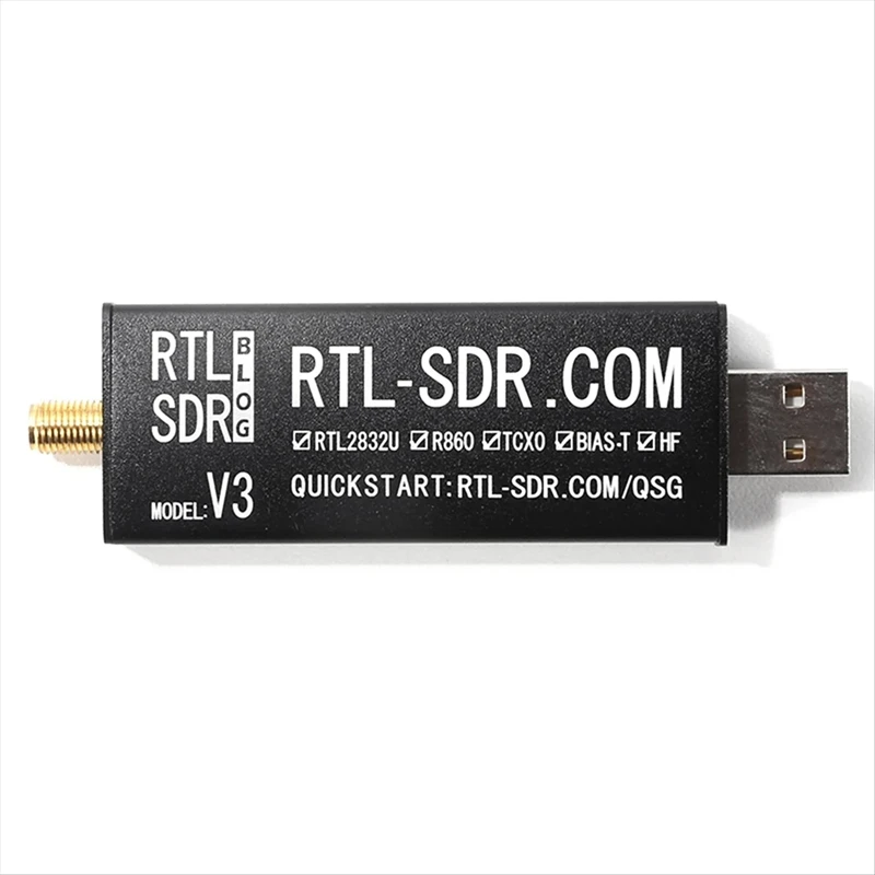 For RTL-SDR Blog V3 RTL2832U TCXO Receiver Full Kit HF Biast SMA Software Defined Radio 500Khz-1766 Mhz Up To 3.2 Mhz Durable