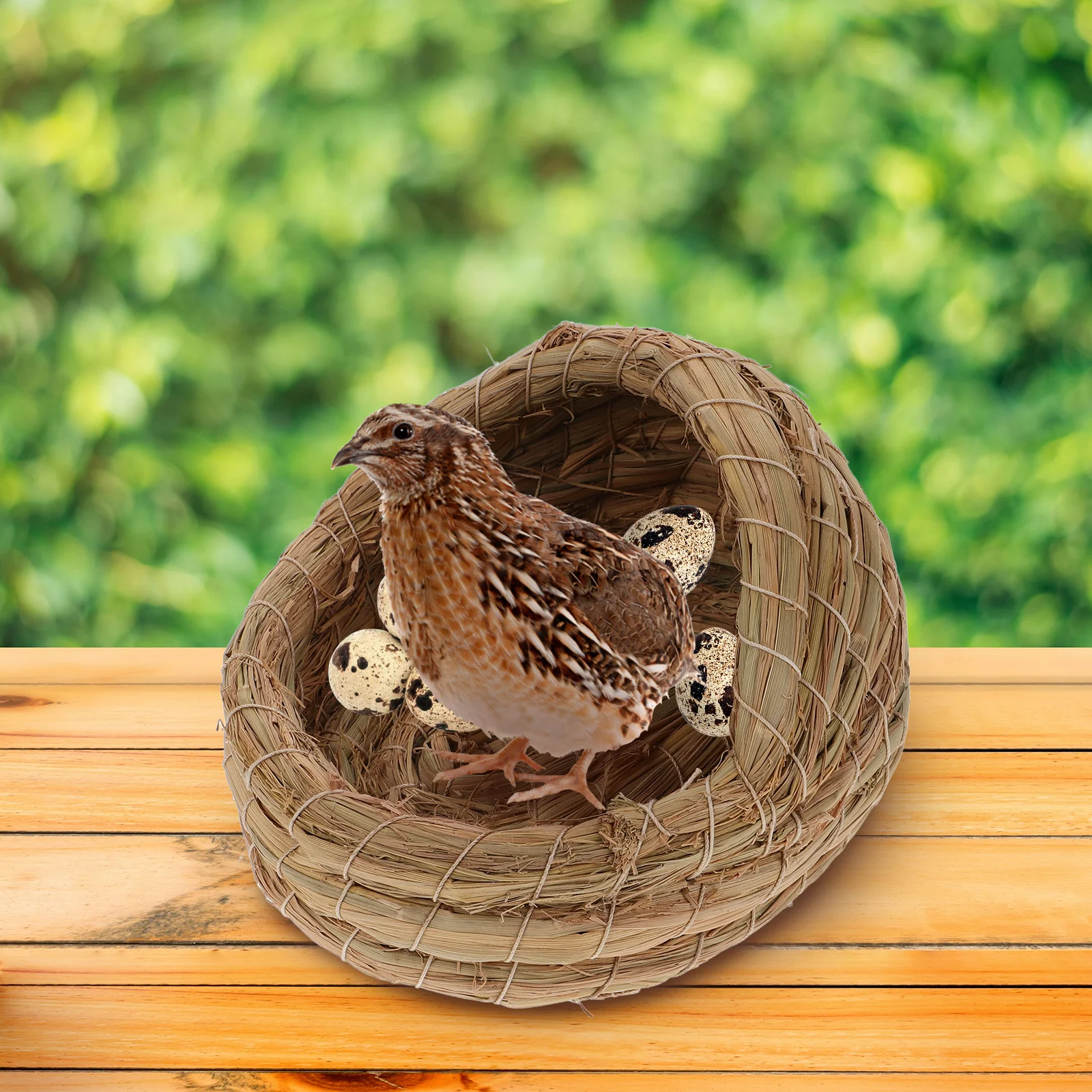 

Chicken Coop Handmade Bird Nest Straw Small Animals Hut Laying Hand-woven Bird's Breeding