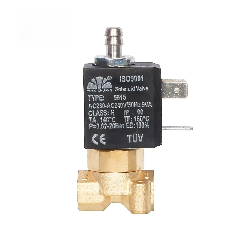 5515-07 시리즈 커피 머신 3방향 솔레노이드 밸브 스팀 및 온수용