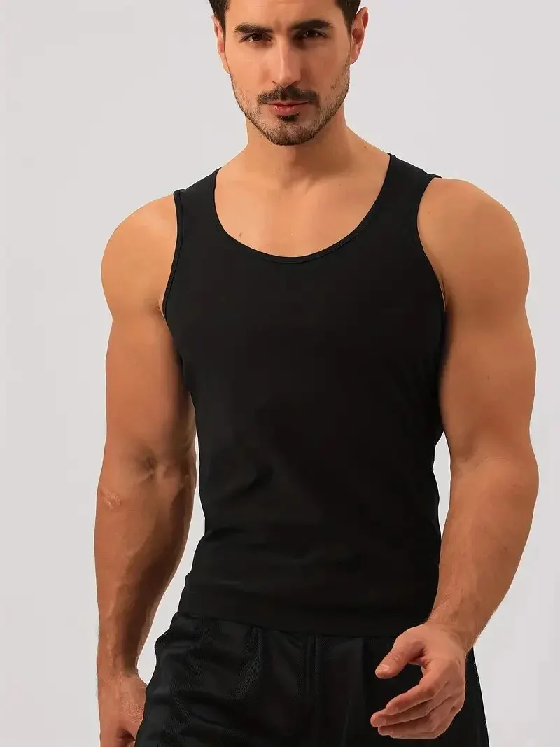 Men\'s Sauna Vest Workout Sweat Tank Top Waist Trainer For Men Compression Sweat Enhancing Vest