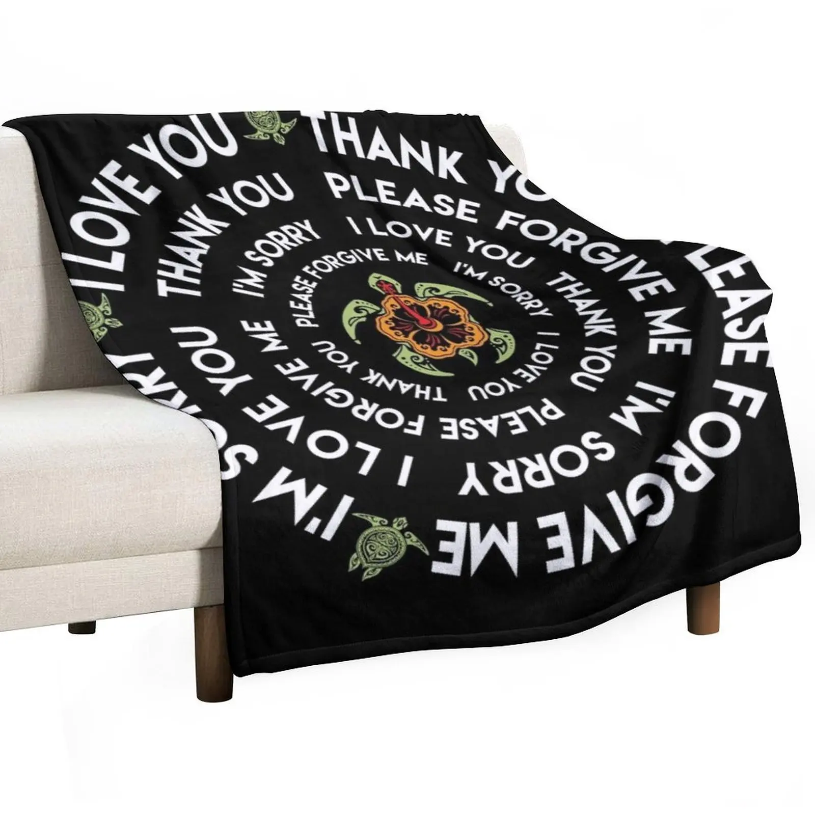 

\tHo'oponopono Prayer Throw Blanket Soft Big Blankets For Bed Picnic Hair Blankets