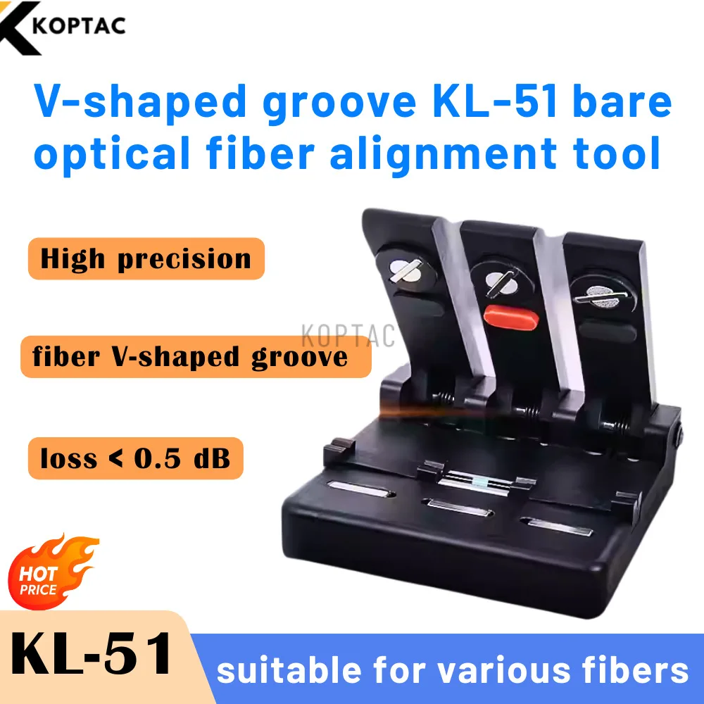 

KL-51 Прецизионное оборудование для выравнивания с V-образной канавкой Инструменты для подключения оптического волокна Инструменты для оптоволокна