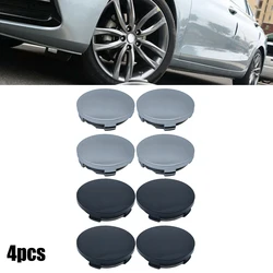 4pcs 60mm New ABS Black Silver Universal Car Vehicle Wheel Hub Center Cap Cover Electroplating R60 Smooth Curved Surface