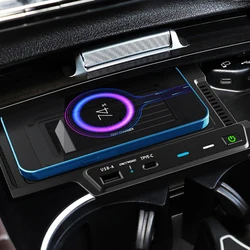 15W Car wireless charger fast charger wireless phone charger charging pad for Mercedes Benz GLE W167 C67 GLS X167 2020-2023