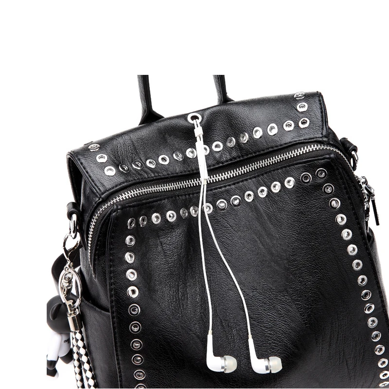 SHELKSBAG حقيبة ظهر جلدية حقيقية متعددة الوظائف للنساء 2025 نمط جديد عادية حقيبة ظهر للسفر حقيبة مدرسية أنيقة #5