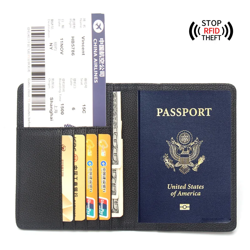 金属ロシア国章パスポートカバーファッション旅行財布パスポートバッグトラベルドキュメントオーガナイザーパスポートクリップ