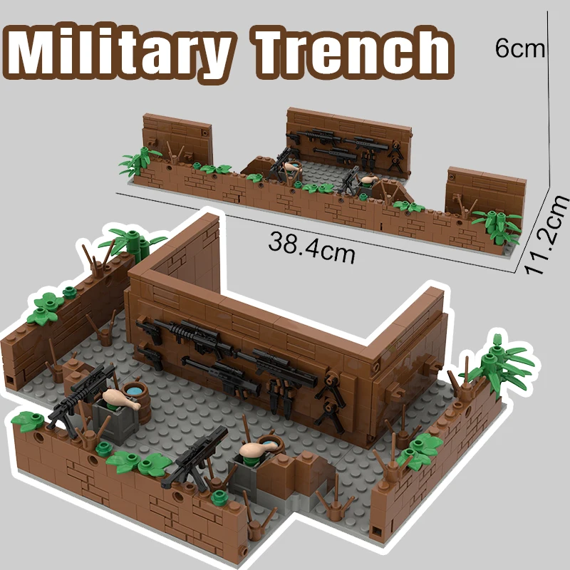 

MOC WW2 военные сцены, фигурки солдат, плащ, часовая башня, строительные блоки, пистолеты, боеприпасы, замок, армейские кирпичи, игрушки, подарки