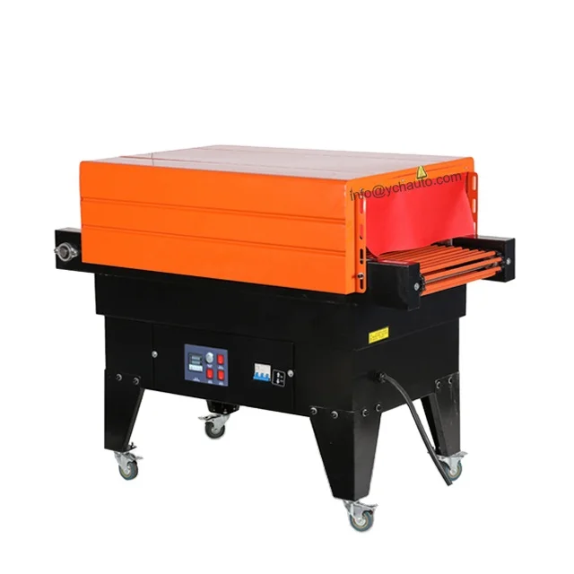 

Stainless Steel Heating Tube Shrink Tunnel Shrinking Wrapping Machine with POF Film for Small Business Ideas