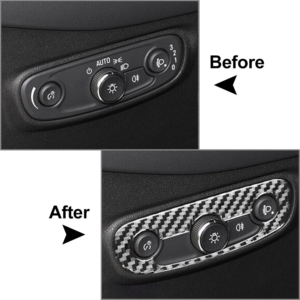 Car Headlight Switch Cover Trim Decoration For Chevrolet Equinox 2017 2018 2019 2020 2021 2022