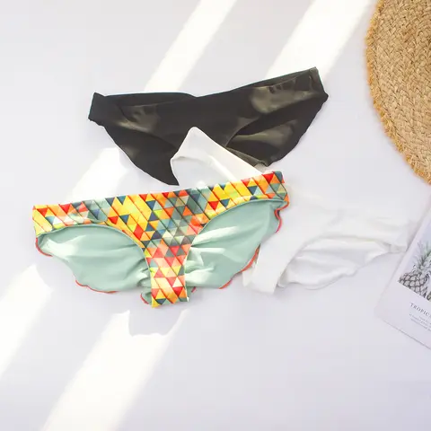 3 Colors S-XL Solid Women Bikinis Brazilian Thong Bikini Tanga 2026 Women Swimsuit Bikinis Bottom One Piece Swimwear