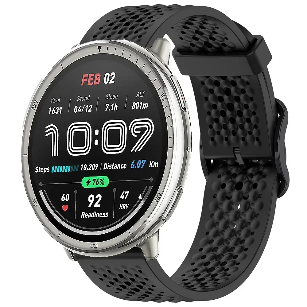 20 مللي متر 22 مللي متر سيليكون الفرقة ل Amazfit نشط 2 GTS 3 4 صغيرة تنفس الرياضة حزام سوار Amazfit Bip 6 5 التوازن 2 GTR 4 3 حزام
