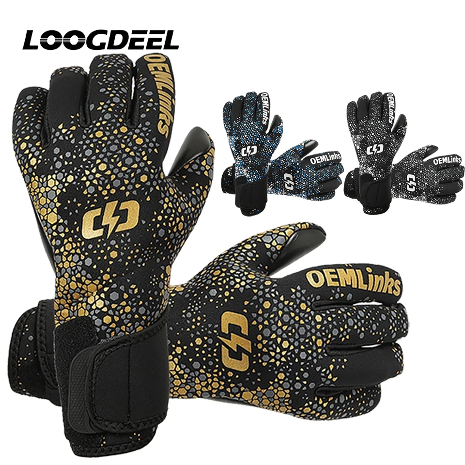 

Профессиональные футбольные принадлежности Loogdeel, защита пальцев, противоскользящие футбольные тренировочные перчатки для взрослых и детей, вратарские перчатки