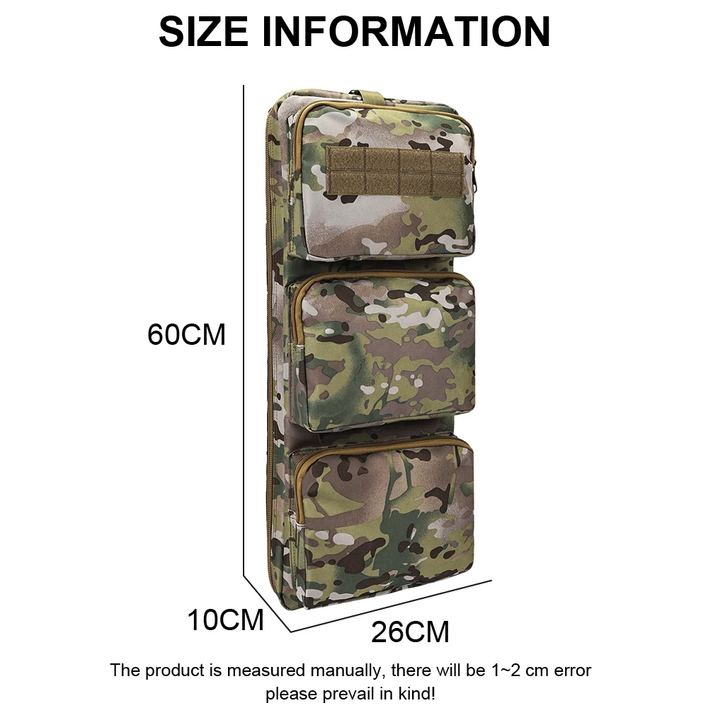 Tactical Gear MP5 Backpack Outdoor CS Airsoft Hunting Weapon Pack Sniper Rifle Molle Tool Bag 60cm Single Shoulder Gun Case