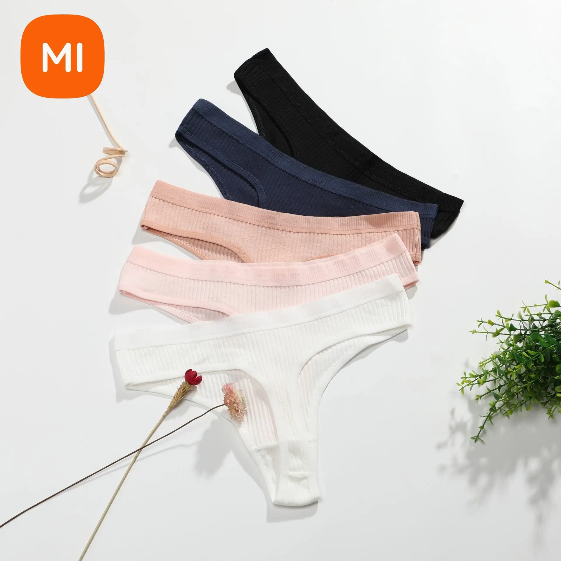 

Xiaomi 3pcs Mijia Panties Briefs Woean Underwear Sexy Seamless Female T-back G-string Thongs Underpant Pure Cotton Women Panties