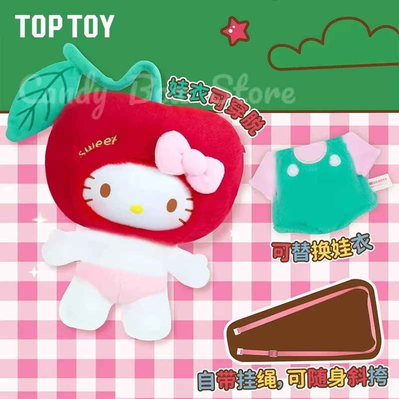 Stock Sanrio Kawaii Hello Kitty Cherry Large Plush Hello Kitty Doll Girl Room Decoration Surprise Birthday/Christmas Toy Gift