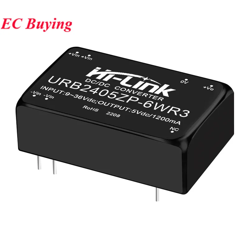 HLK-6D2405EH Hi-Link DC-DC Isolated Power Module 6W 24V to 5V DC to DC Converter Board Compatible with URB2405ZP-6WR3