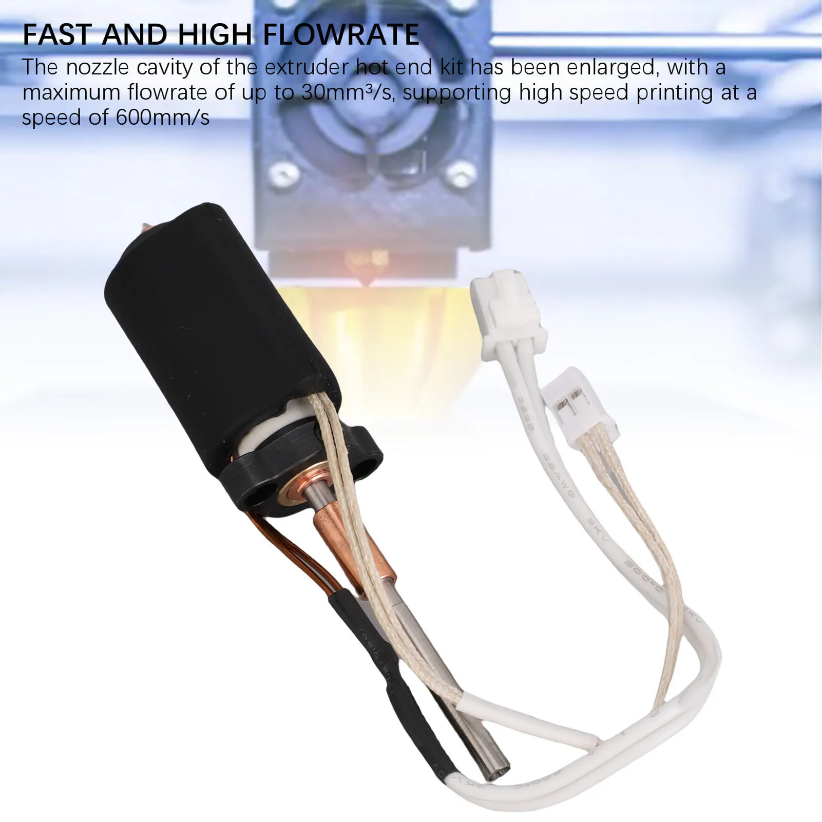 

Комплект Hotend для экструдера, бесшовная замена для быстрой печати, износостойкий встроенный комплект Hotend сопла из закаленной стали для PLA