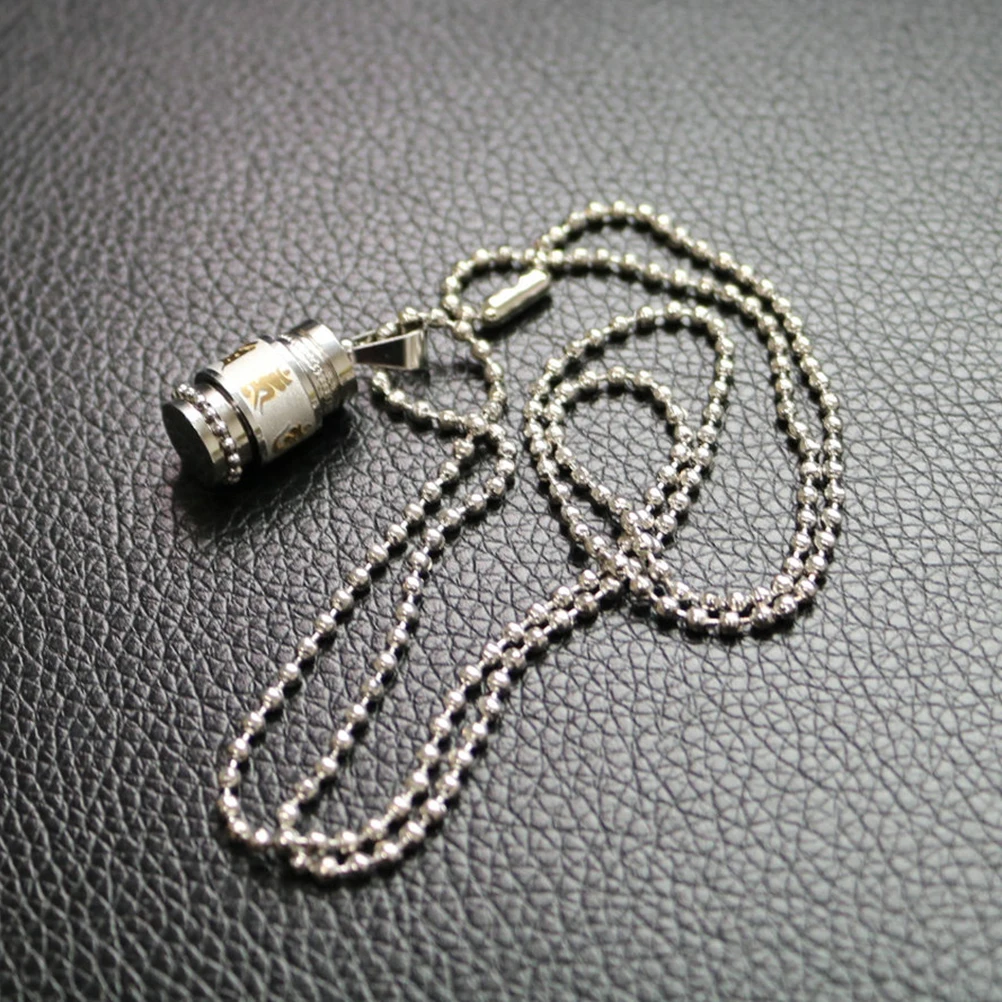 

Stainless Steel Openable Pendant Necklace Women Gold Tone Jewelry Gift Religious Charm Chain Accessories Durable Fade Resistant