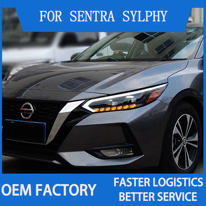 

Full LED Headlight Assembly for Nissan Sentra Sylphy 2020 2021 2022 Plug and Play LED DRL Dynamic turn signal Front Lamps