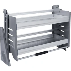 Lifting basket kitchen pull-down cabinet storage rack stainless steel aluminum alloy basket storage rack hanging cabinet