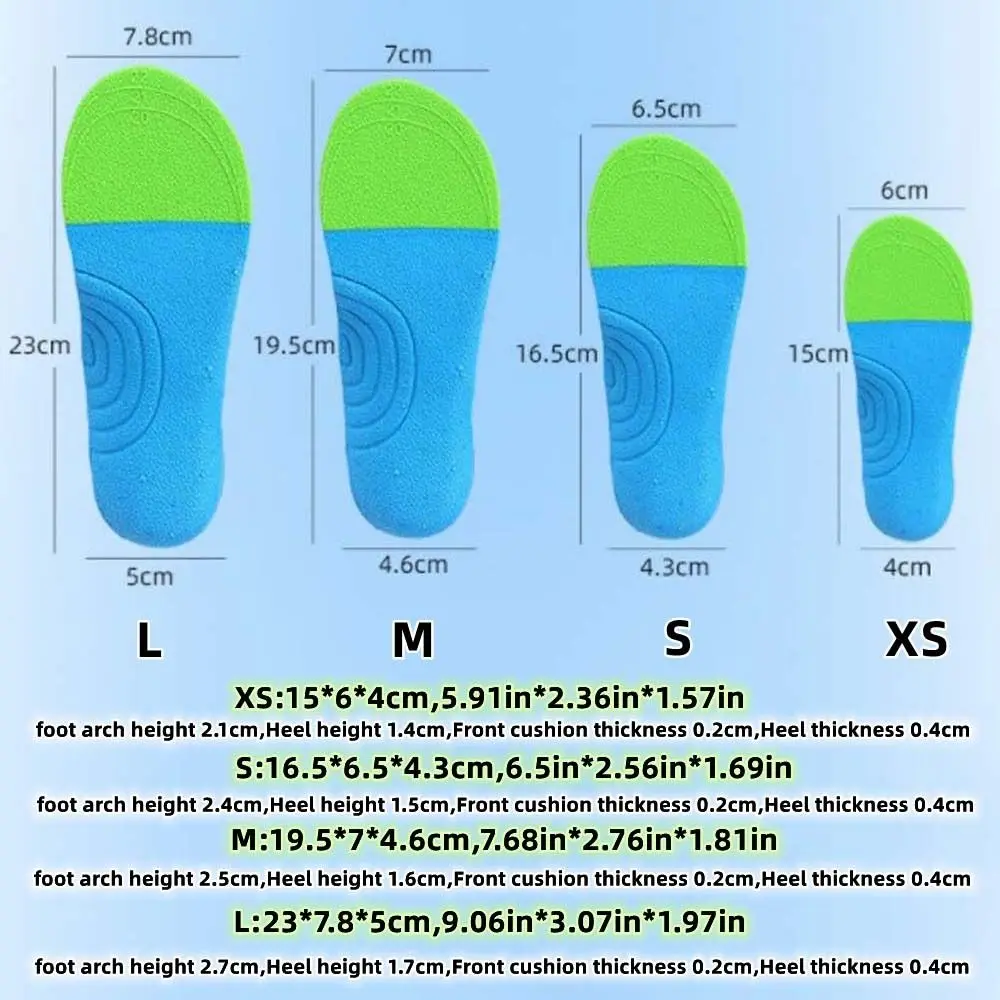 Care Tools Flatfoot Orthopedic Foot Shock-absorber Kids Orthotic Insole Flatfoot Insole Foot Arch Pads Children Arch Insoles