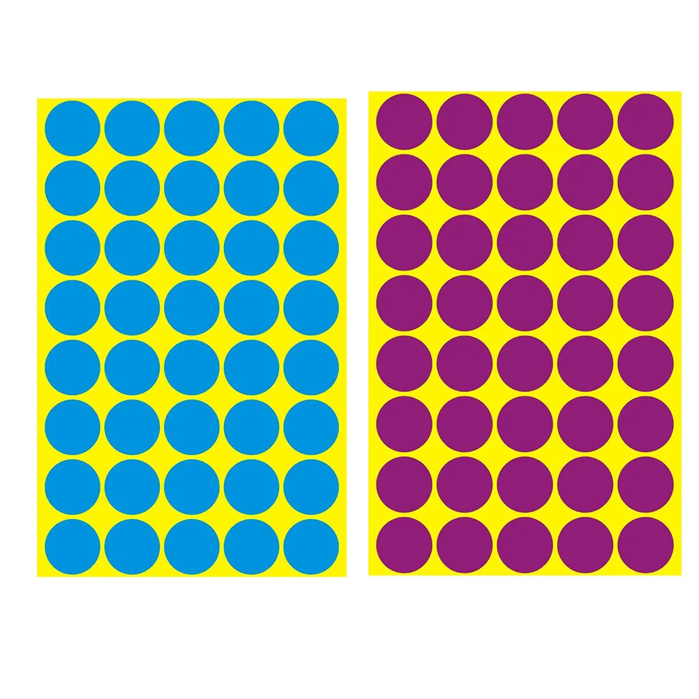 10 أوراق ملصقات لاصقة مستديرة ملونة ذاتية اللصق 25 مللي متر ملصقات نقطة قابلة للإزالة لوضع علامات على الأسعار مكتب تنظيم المنزل #1