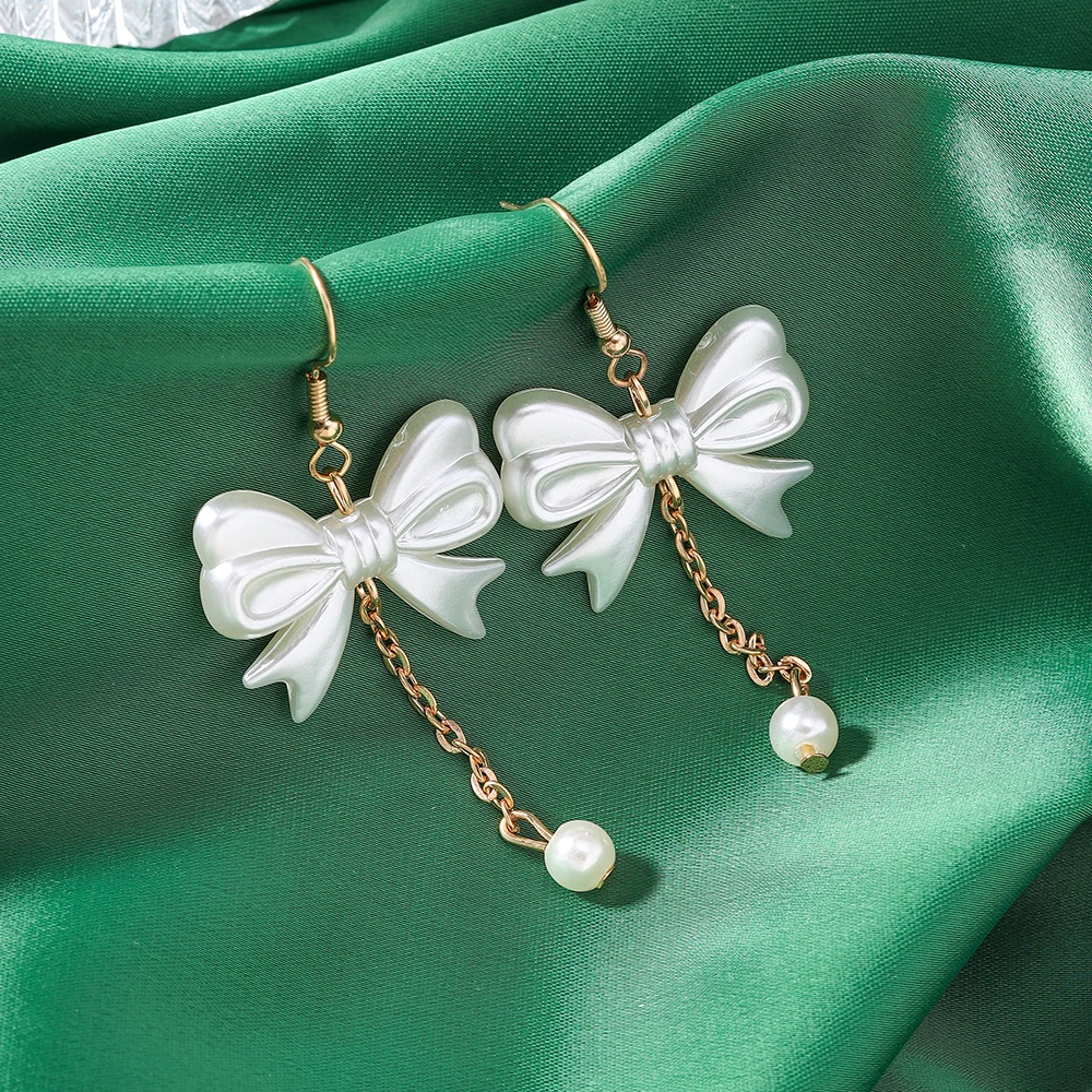 Aihua Koreanische Harz-Ohrringe mit Schleife und Erdbeere für Frauen und Kinder, Simulierte Frucht-Hängeohrringe, Geburtstags-Schmuck-Accessoires – Detail 9