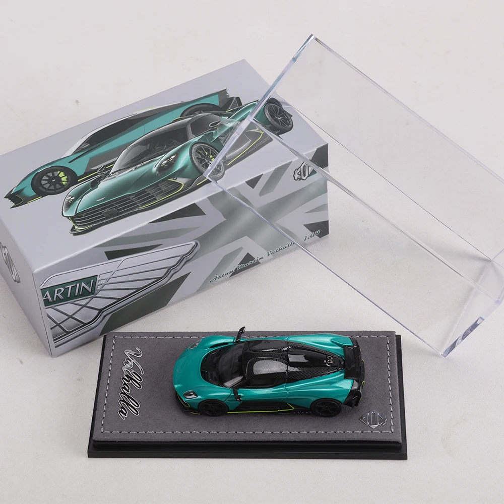 KOD 1:64 Valhalla Diecast Model Car Green Supercar Alloy Vehicle Static Collectible Car Model