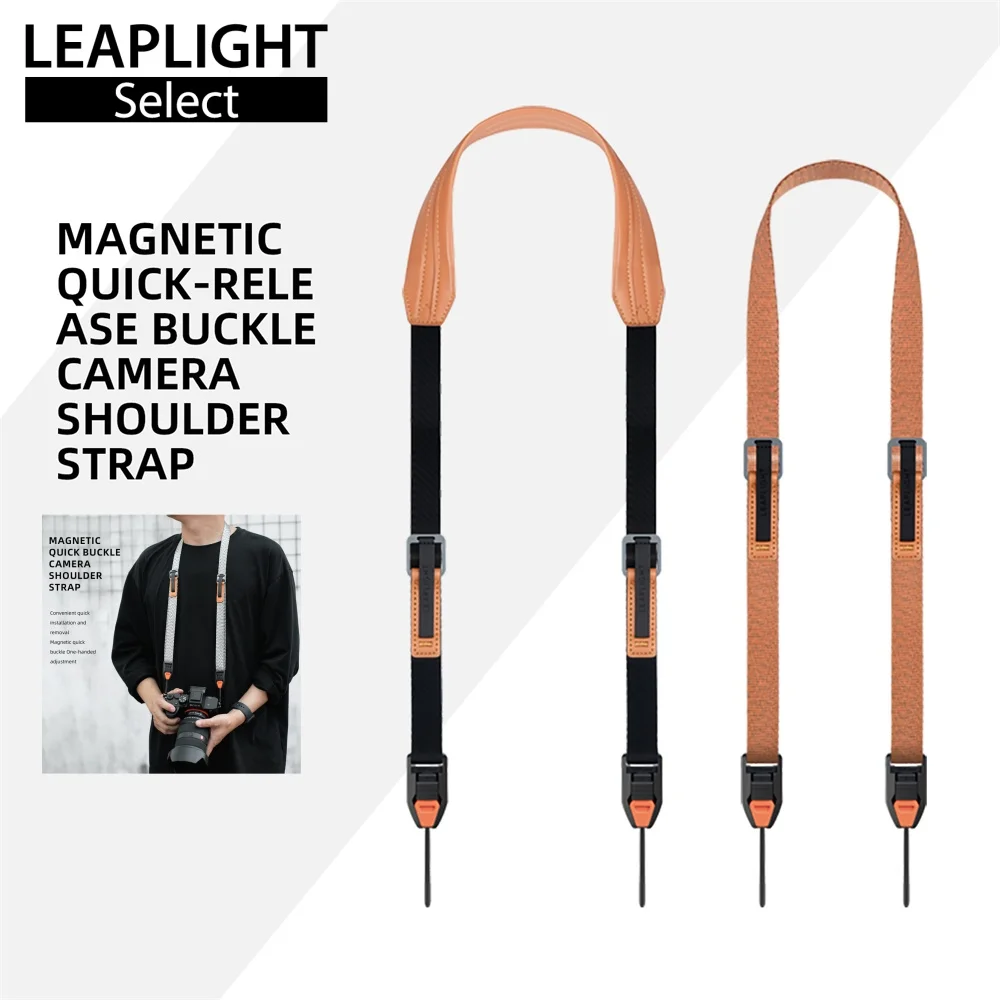 

LEAPLIGHT Camera Shoulder Strap Quick Release Magnetic Quick Buckle Neck Hanging Safety Rope Sony A7M4/M3 Canon R5/R6 Nikon Fuji