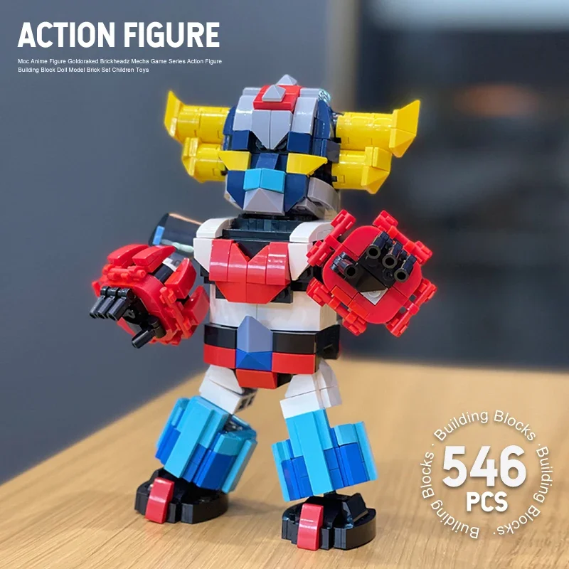 Moc Robot Goldoraked Anime Figure Building Block Deformation Mecha Movie Constructor Model Brick Set Children Toys Kid Gifts