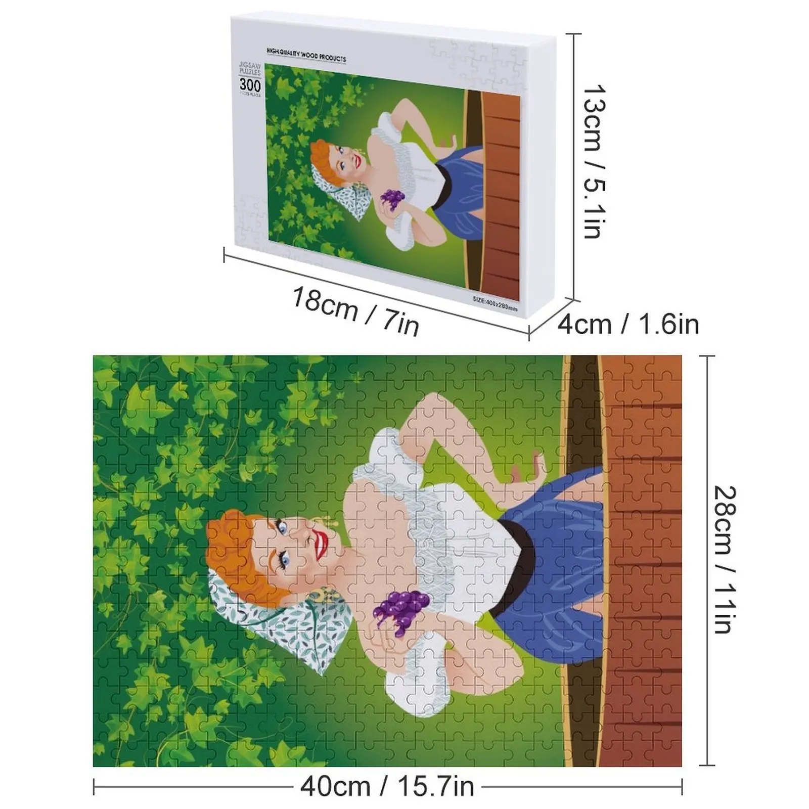 Traubenstomping-Puzzle, personalisierte Geschenke, Weihnachtsspielzeug, individuelles Holzgeschenk, Holzpuzzle für Erwachsene