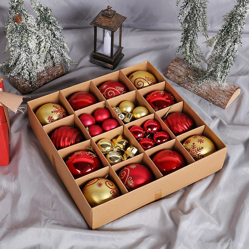 Size Christmas Ball Set Christmas Tree Decoration Ball  Pearl Colored Ball Multi-Colored Ornament