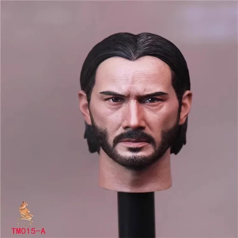 

TM015 1/6 Soldier European American Tough Guys Keanu Reeves Head Carving High Quality Model Fit 12'' Action Figure Body In Stock