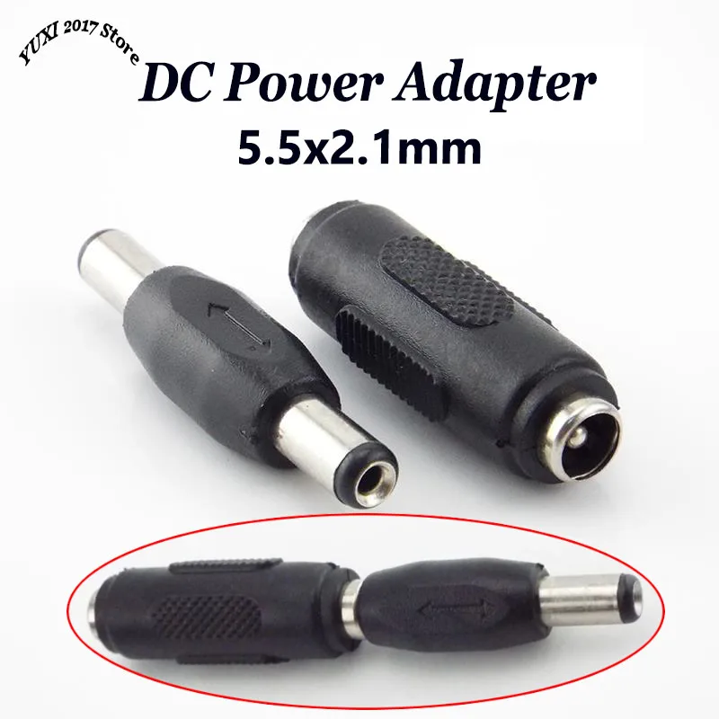 5,5x2,1mm DC Stecker auf Buchse Power Stecker Adapter Jack Buchse Stecker Barrel 12V/24V für CCTV Sicherheit Kamera LED Streifen