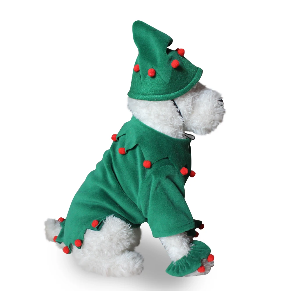 

Pet Dog Clothes Soft Winter Christmas Dog Set, Christmas Pet Knitted Dog Hat Clothes Set