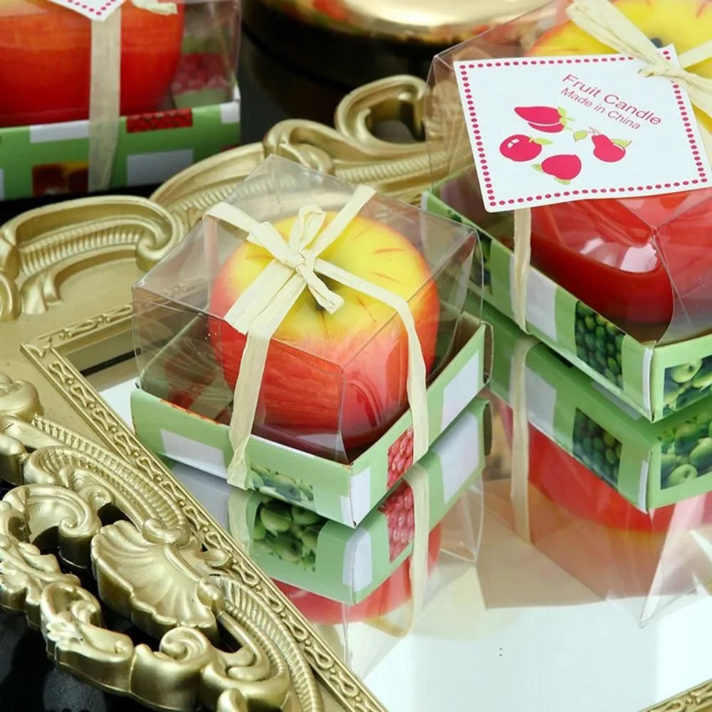 Christmas Candle Apple Shape Christmas Gifts Small Gifts Creative Ornaments Aromatherapy Candles ﻿Party Decoration Presents