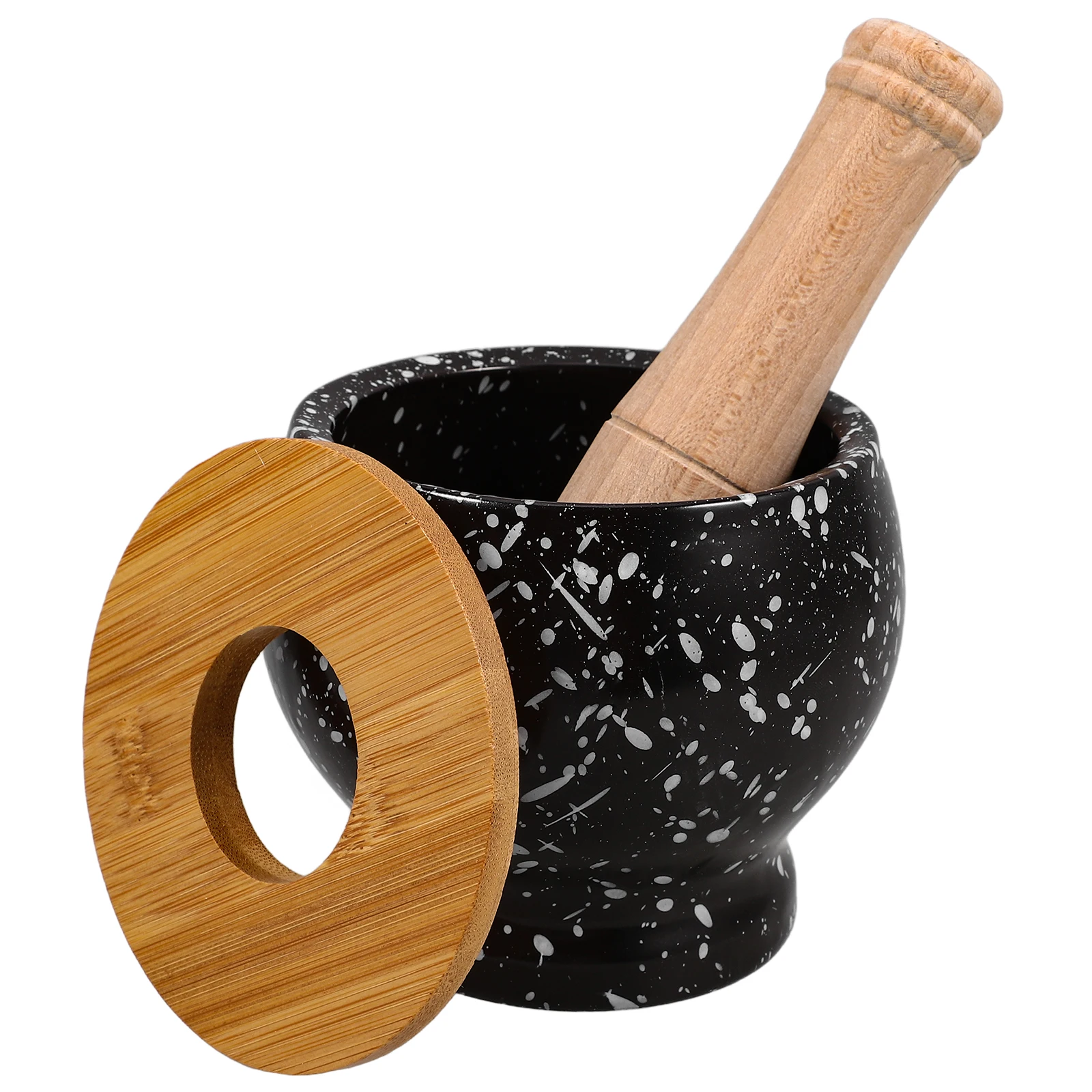 

1Set Ceramic Garlic Grinder Bowl and Pestle Kit for Spices Pills Ginger Crushing Easy Hold Smooth Kitchen Use Pestle Set