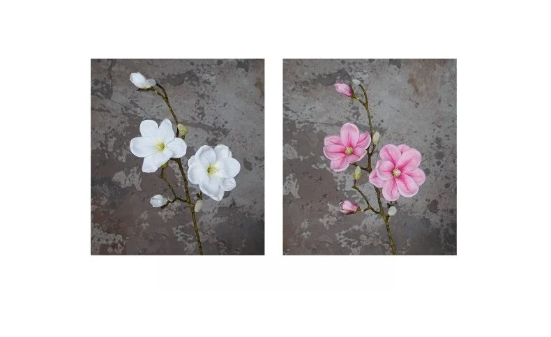 4/5 Stück PU Milona Magnolien Künstliche Blumen Heimdekoration Simulation 4 Köpfe Zen Magnolie Kunstblume Wohnzimmerdekoration – Detail 4