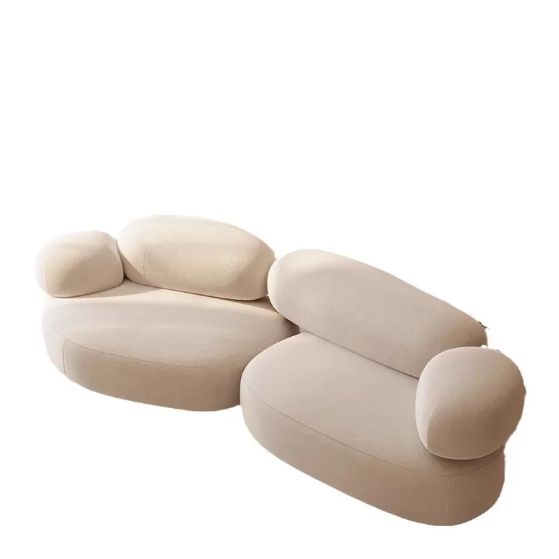 

Single double sofa Home sofa Living room Small apartment Wedding shop Apartment Internet celebrity flannel sofa