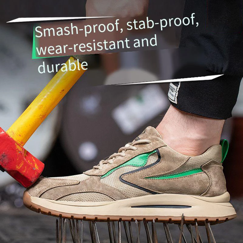 

Site Labor Protection Shoes Anti Smashing Anti Stabbing Men's Steel Toe Caps Lightweight Breathable Anti Odor Safety Shoes