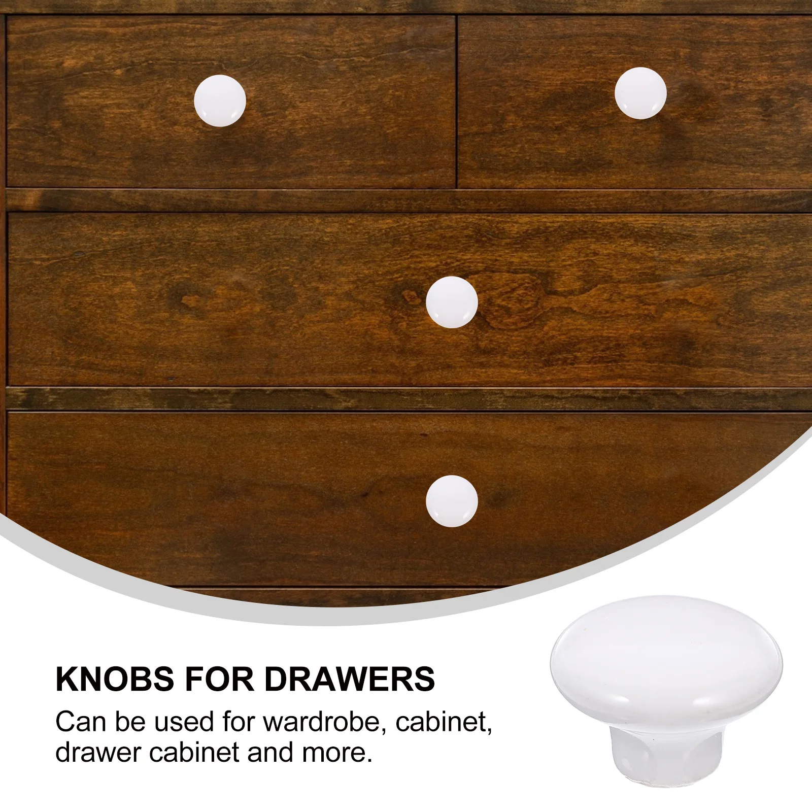 

10Pcs Ceramic Cabinet Knob Round Durable Minimalist Decorative Dresser Drawer Handle Kitchen Pull Cabinet Knob