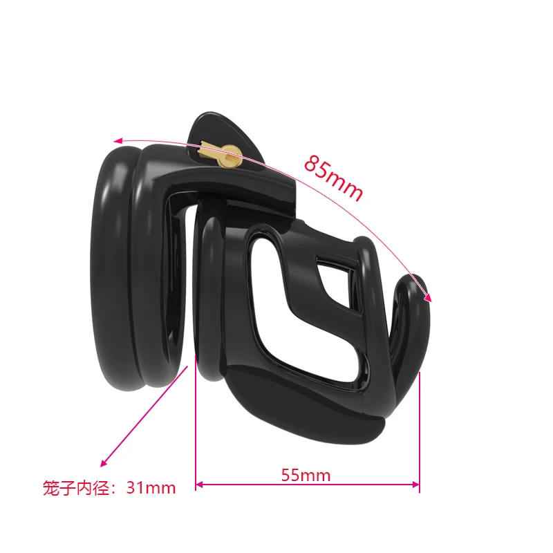 CHASTE BIRD Custom Ghost Male Chastity Device Black Edition Cock Cage with 4 Base Penis Ring Bondage Belt Adult Sex Toys Q227-3