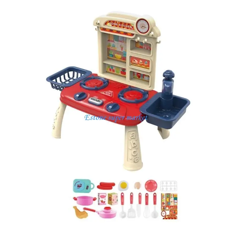 090B Thực tế nấu đồ chơi đồ chơi tương tác bếp đồ chơi đồ chơi giả vờ món quà cho trẻ