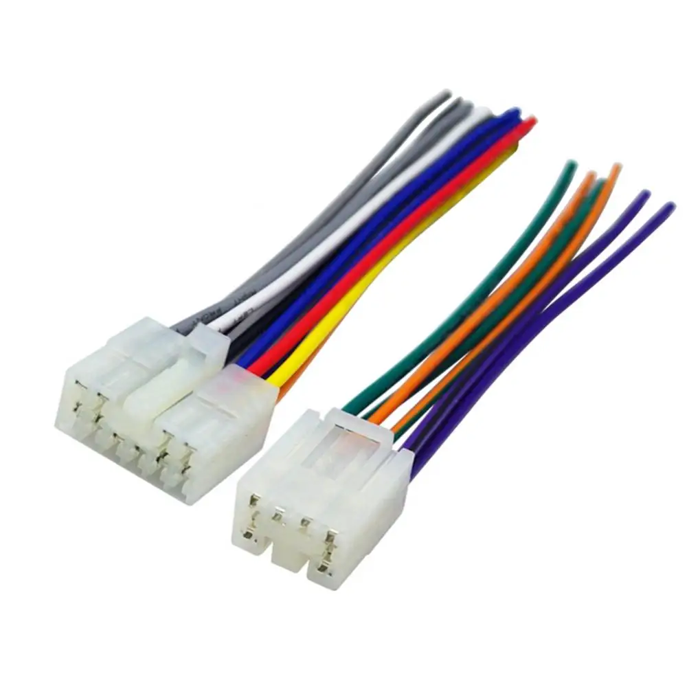 2Pcs Car Radio Stereo CD Wiring Harness Cable Installation Kit For Toyota Excellent Material Durable To Use 자동차 스테레오 빔