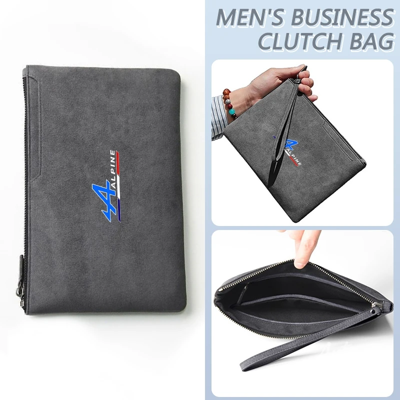 

Large Capacity Wallet Handbag Multifunction Leather Coin Purse For Alpine A110 A290 Renault Clio Megane Auto Interior Accessory