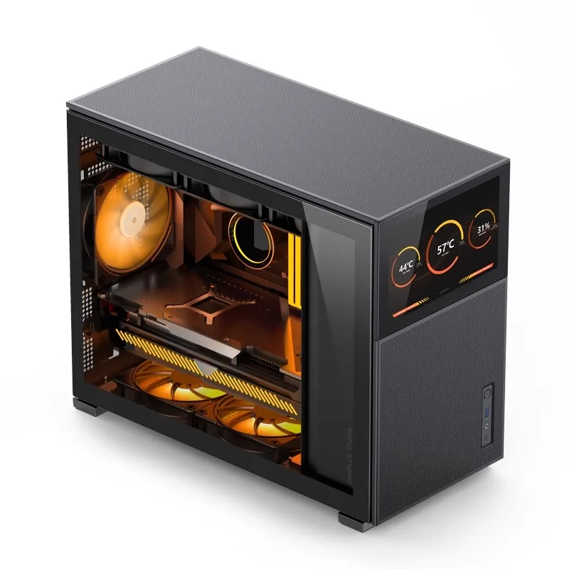 Custom Aluminum ATX Compact Desktop PC Case Mesh & Transparent Panel Support 360mm Water Cooling