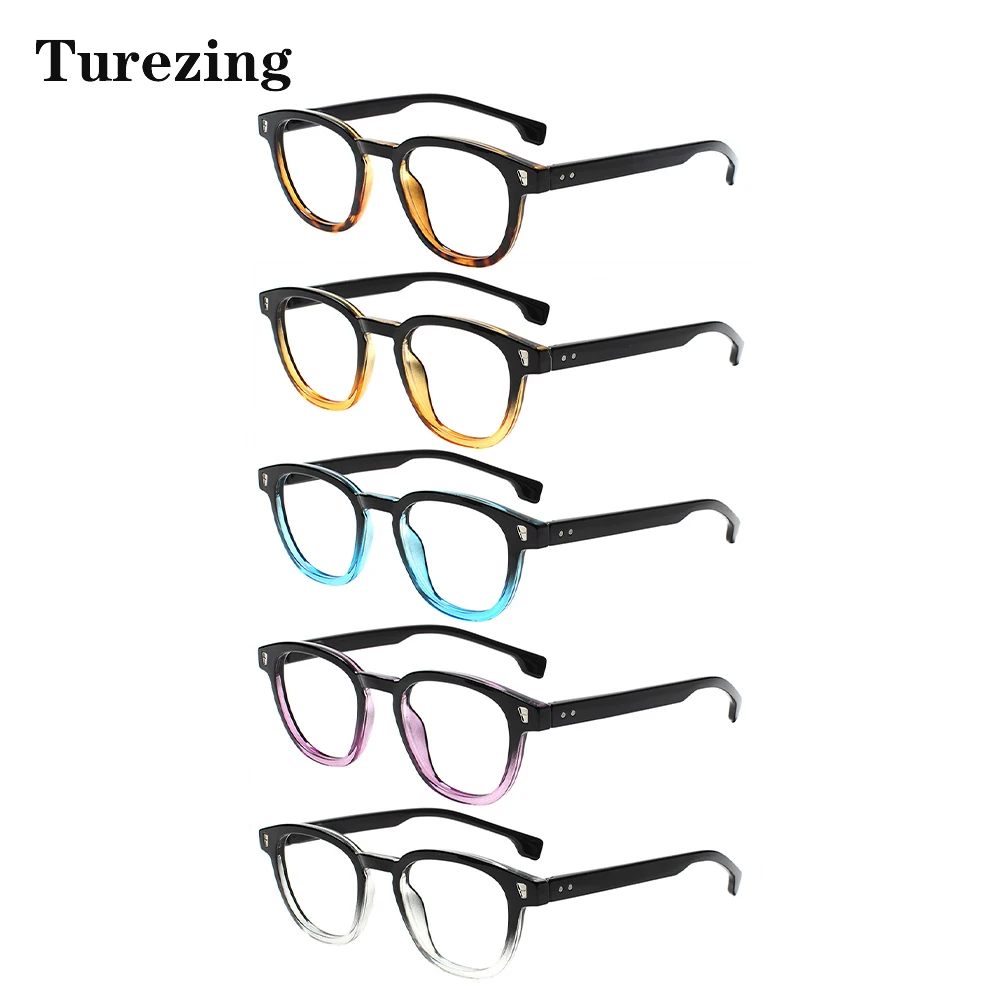 

Turezing 5 Pack Oval Frame Clear Lens Reading Glasses Spring Hinge Men Women HD Magnifying Eyeglasses+1.0+2.0+3.0+4.0+5.0+6.0