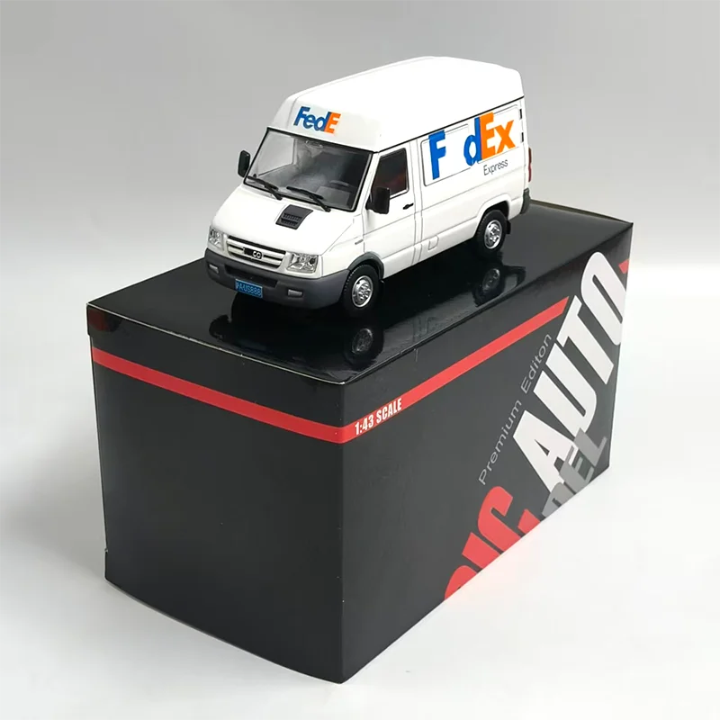 

Масштабная модель фургона для экспресс-доставки 1:43 из литого металла, классический сувенир для взрослых, статическая модель для демонстрации